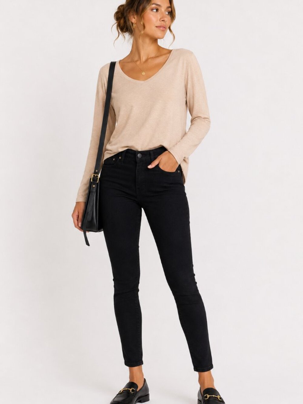Paige Denim Black Mid Rise Skinny Jeans Womens 29 Fall Classic Preppy